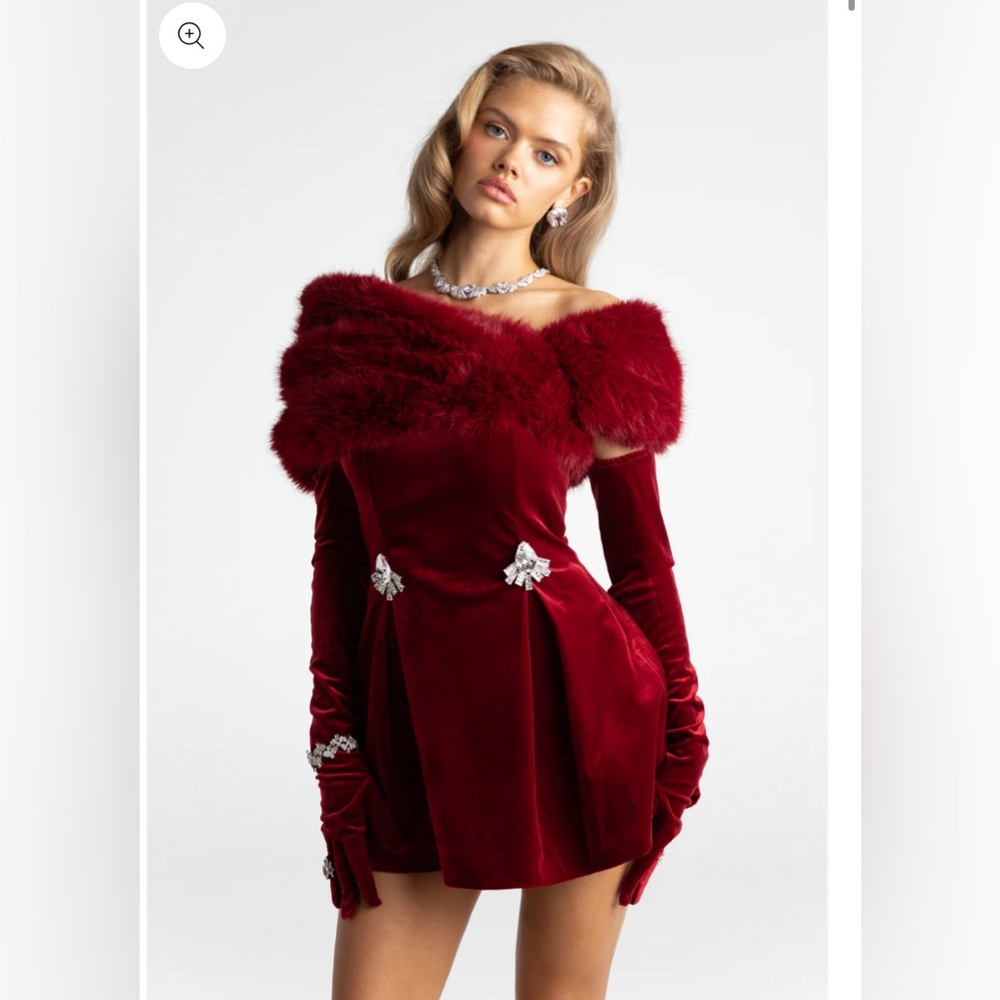 Nana Jacqueline Simon Velvet Mini Dress – Evening Party Cocktail New W Tags
